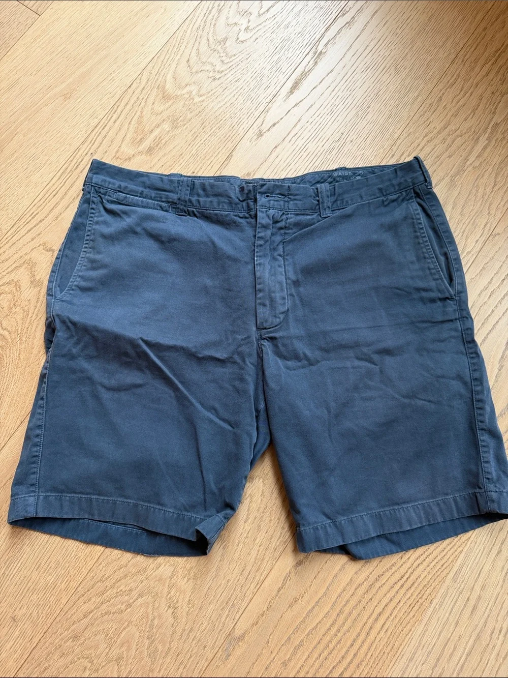 J. Crew Navy Flat-Front Cotton Shorts